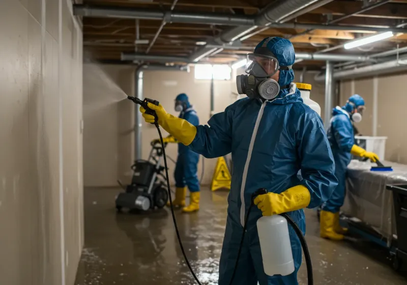 Basement Sanitization and Antimicrobial Treatment process in Jackson, OH