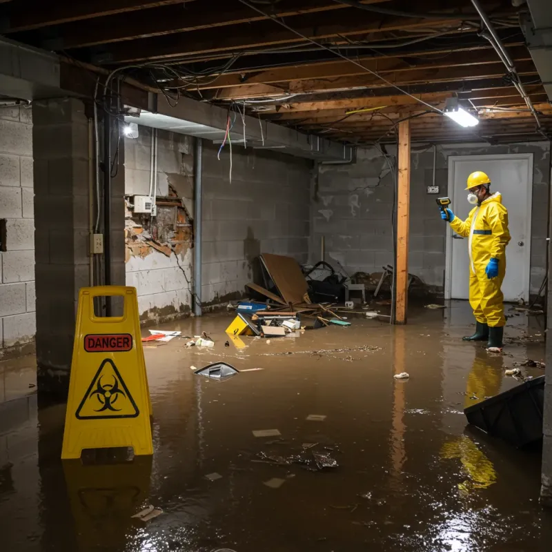 Flooded Basement Electrical Hazard in Jackson, OH Property